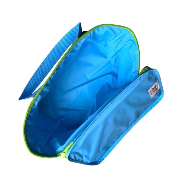 Trader Joe’s Blue, Green Trim Mini Insulated Tote Bag Lunch Bag NWT - Picture 3 of 5